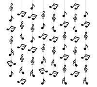 8 Pezzi di Striscioni con Note Musicali, Decorazioni per Feste a Tema Musicale Pre-Infilate Ritagli di Carta con Note Musicali per Feste di Compleanno e Baby Shower a Tema Musicale Anni '50 e '80