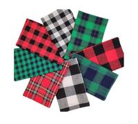 8 pezzi di tessuto scozzese in misto cotone e poliestere, spessore medio, per fai da te, cucito, gonne, abiti, artigianato patchwork fatto a mano (8 pezzi 50 x 50 cm)