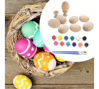 8 pezzi di uova di legno non finite per la festa dei premi di carnevale dei