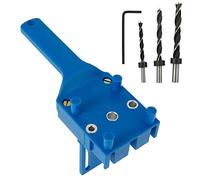 8 Pezzi Dima per Fori a Tasca 6/8/10 mm Dima per Spinatura Legno Guida per Spinatura per Angolo di Lavorazione del Legno (8pcs, blu)