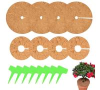 8 Pezzi Disco di Cocco per Piante,4 Pezzi da 20 cm + 4 Pezzi da 30 cm, stuoie di Protezione Invernale per Piante, Proteggere Gli Alberi dal Gelo e dal Freddo, Tenere al Caldo, Protezione dal Gelo