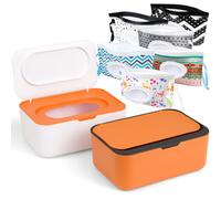 8 pezzi Dispenser per salviette per neonati, riutilizzabile, porta salviette per neonati e custodia portatile per salviette umidificate, custodia