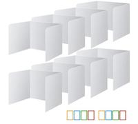 8 Pezzi Divisorio per Scrivania, Forma di U Divisorio da Tavolo, Divisore da Scrivania Pieghevole 43,5x35,5x33,7cm, Separatore da Scrivania Autoportante, per Scuola, Ufficio, Bibliotec