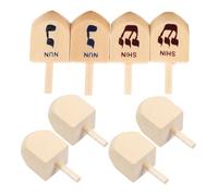 8 Pezzi Dreidel Legno Colorato per Hanukkah Ebraiche Educativo per Decorazioni Feste e Attività Sicuro e Facile da Usare