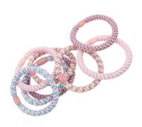 8 pezzi Elastici Chioma Donna Morbidi per Coda, Gomma Cotone 6x6x0,5cm | Chioma Ricci e Code, Tenuta Sicura, Uso Quotidiano e Attività all'Aperto, Stile Moderno