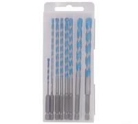 8 Pezzi Esteso Calcestruzzo Drill Bit Set Professionale Muratura Trapano Punte Con Gambo Esagonale Per Metallo Legno Mattoni Mattoni Pietra Foratura 6mm Diametro