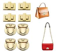 8 Pezzi Fai da Te Chiusure in Metallo per Borse,Chiusure in Metallo per Borsette,Chiusura a Scatto per Borsa,per Borsa in Pelle,Chiusura a Portafoglio,DIY Artigianali.