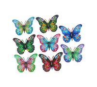 8 pezzi Farfalle in metallo Decorazioni da parete Sculture da parete per