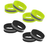 8 Pezzi Fascia Catarifrangente, Bracciale Riflettente,Bracciali Sportivi Riflettenti Regolabile, Fascia Braccio ad Alta visibilità Catarifrangente per Ciclismo, Corsa, Adulti e Bambini Caviglia, Polso