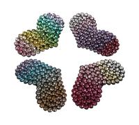 8 Pezzi Fermagli per Frangia Cuore Decorati con Pietre Colorate per Bambine | Clip Laterali per Scuola e Cerimonia, Stile Cute e Delicato, Uso Confortevole Tenuta Gentile