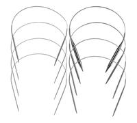 8 pezzi ferri circolari in metallo, ferri da maglia circolari, ferri circolari, 40 cm, 2/2,5/3/3,5/4/4,5/7/8 mm, per cappelli, guanti, calzini, sciarpe, sottobicchieri, maniche lavorati a maglia
