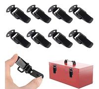 8 Pezzi Fibbia a Molla Del Cassetto, Chiusura a Molla In Acciaio a Leva, Fermaglio a Molla, Fermaglio Chiusura a Leva, Chiavistelli Fermaglio, per Armadio Porta Scatola Cassetto (Nero)