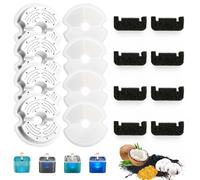 8 Pezzi Filtri Fontanella per Gatti, 8 Filtro con Carbone Attivo e Resina+8 Spugna, Quadrupla Filtrazion Filtri Fontana Gatto Cappa, Cani Filtri di Ricambio per Acqua Accessori Gatto