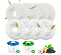 8 Pezzi Filtri Fontanella per Gatti, 8 Filtro con Carbone Attivo e Resina, Quadrupla Filtrazion Filtri Fontana Gatto Cappa, Cani Filtri di Ricambio 3L per Acqua Animali