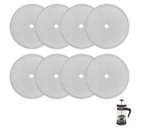 8 pezzi Filtro di ricambio per French Press 1 L, Rete filtro per macchine da caffè in acciaio inox, Filtro di ricambio riutilizzabile per presse da caffè, Filtro fine per pressa da caffè