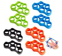 8 Pezzi Finger Exerciser, Silicone Finger Strengthener, Finger Trainer per Alleviare Lo Stress, Allenamento Muscolare, Aumentare la Forza, Arrampicata