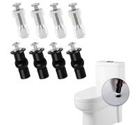 8 Pezzi Fissaggi WC Sedile,Accessori per Sedile WC,Cerniere Copriwater Fori Ciechi Espansione Rondella,per Fissare Tavoletta WC Vite,Dado di Gomma