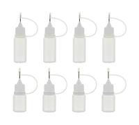 8 Pezzi Flaccone Applicatore Bottiglie, Flacone Vuoto per il Dosaggio di Colla con Punta Ago di Precisione, Plastica Squeeze Bottle, Flacone Contagocce, Per Fai da Te Quilling Artigianato (5ML/10ML)