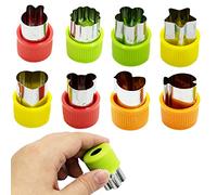 8 Pezzi Formine per Biscotti, Mini Stampi Biscotti in Acciaio Inox, Forme Cuore Fiore Tondi Stella Stampo Biscotti per Pasticceria Fondente Sandwich Decorazione per Torte Bambini Argilla Natale