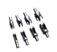 8 Pezzi Frese per Tappi in Legno,Punta da Trapano di Acciaio al Carbonio Trapano Strumento di Lavorazione Frese Legno Plug,per il taglio del legno,6/10/13/16mm