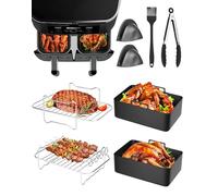 8 pezzi friggitrice ad aria calda accessori Airfryer per Ninja Foodi AF300EU AF400EU AF451EU, accessori AF400 Dual Zone Airfryer accessori per Innsky Princess Emerio 7,6L-9,5L Air Fryer Accessories