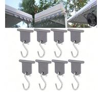 8 pezzi Ganci a forma di S per tenda da campeggio, clip per tenda RV con fori, ganci leggeri, accessori per campeggio RV Tagli Unica,2 pezziPolipropilene