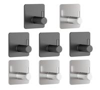 8 Pezzi Ganci In Acciaio Inossidabile, Ganci Autoadesivi, Semplici Ganci Di Abbigliamento, Accessori Per La Casa Anti-Russa, Adatti Per Cucina, Bagno E Camera Da Letto.