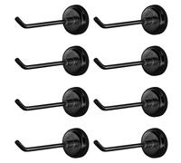 8 pezzi Ganci Magnetici, Potenti Portata Fino a 1,5kg Resistenti Ganci da Parete per Appendere Cucina Frigorifero Garage Armadietto Nave da Crociera Oggetti Essenziali (Nero)
