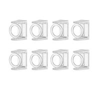 8 Pezzi Ganci per Tende Senza Bucare, Staffa autoadesiva per Asta Tende Bianco, Ganci Adesivi per Tende, Staffa Autoadesiva per Asta Tende per Bagno, Cucina, Camera da Letto (Trasparente)