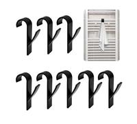 8 Pezzi Ganci per Termoarredo Bagno, Ganci Termoarredo Bagno, Gancio Termoarredo Bagno, Salvaspazio, Robusto Appendini per Termoarredo Bagno, datto per Bagno e Cucina Ganci (Nero)