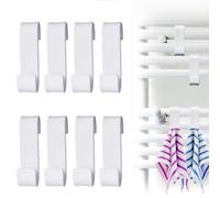 8 Pezzi Ganci Termoarredo, Appendini per Termoarredo, Gancio per Radiatore in Plastica, Gancio per Scaldasalviette, Ganci per Bagno e Cucina (Bianco)