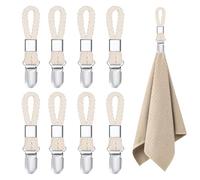 8 Pezzi Gancio a Clips per Strofinacci da Tè,Mollette per Asciugamani in Acciaio Inossidabile,Portasalviette Per appendere gli Asciugamani,Strofinacci,Stoffa,Calze e i Guanti nella Cucina e nel Bagno