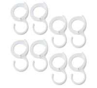 8 Pezzi Gancio a S in Plastica Bianca ABS, Doppio Gancio Moderno per Casa | Forma di S e Doppia Estremità, per Cucina Interna e Appendere Oggetti Decorativi