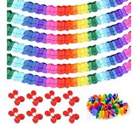 8 Pezzi Ghirlande di Carta Colorata a Quadrifoglio Arcobaleno - Decorazioni per Feste di Compleanno, Carnevale e Matrimonio - Ghirlanda Multicolore da Appendere