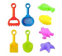 8 Pezzi Giocattoli Da Spiaggia Per Bambini, Giocattoli Sabbiera, Schermo A Rete Di Sabbia, Stampo Oceano, Stampo Di Sabbia Per Animali Marini, Strumento Per Gioco Di Sabbia, Set Pala Da Spiaggia