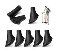 8 Pezzi Gommini per Bastoni da Trekking,IFTHGIO Punte Ricambio Bastoncini | Punte Passeggiate Riutilizzabile,Tappi Punta da Nordic Walking,Antiscivolo e Resistente All’Usura,per Asfalto,Montagna,Rocce