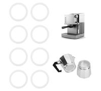 8 Pezzi Guarnizione Compatibile con Bialetti 2 Tazze,Set di Ricambio per Caffettiera,Set di Guarnizioni e Filtro per Caffè Espresso,Adatti per Guarnizioni di Ricambio per Macchine da Caffè
