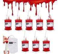 8 Pezzi Halloween Sacchetti di Sangue per Bevande,350ml Sacchetto di Sangue,Riutilizzabile Sacca di Bevande Feste,Halloween Vampire Cosplay Speciale