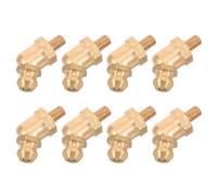 8 Pezzi Ingrassatore Mini per Manutenzione in Ottone M4x0,7 45° | Filettatura M4x0,7, Flusso Stabile e Parete Interna senza Bave, per Impianti e Macchine