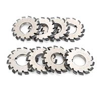 8 pezzi involuti per fresatura a marcia set utensili taglio in acciaio ad alta velocità 14,5 ° 55 mm 22 mm