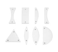 8 Pezzi Kit Dimostrativo di Ottica Lenti e Prisma, Plastico | Aula e Stem All'aperto, Leggero e Modulare, Manuale Esperimenti, Facile da Montare
