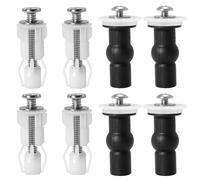 8 Pezzi Kit Fissaggio Universale per Sedile WC, Viti per Tavoletta WC con Gomma Espandibile e Acciaio Inox 304, Set di Ricambio per Cerniere Copriwater, Adatto per Fori 14-18mm