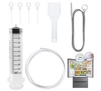 8 Pezzi Kit Pulizia Frigorifero,Strumento Pulizia Frigorifero,Kit per la pulizia del foro di scarico della spazzola del frigorifero,pulizia riutilizzabili per il frigorifero