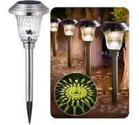 8 Pezzi Lampade Da Giardino LED Torce Solari Luci Da Giardino Inox Con Colore Ca