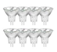 8 Pezzi Lampadine Alogena Faretto MR11 GU4 10W 12V, Dimmerabile Bianca Calda 2700K, 150LM, 35mm*35mm, Alogena Dicroica con Riflettore, per Illuminazione da Incasso e Illuminazione D’accento