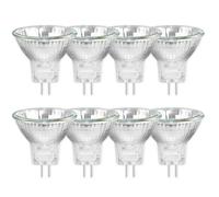 8 Pezzi Lampadine Alogena Faretto MR11 GU4 20W 12V Dimmerabile Bianca Calda 2700