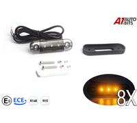 8 Pezzi LED Ambra Arancio Luce di Indicatore Laterale 12v 24V Roulotte Camper E9