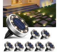 8 Pezzi Luci Solari da Giardino 8 LED Faretti Sepolta Solari a Led da Esterno