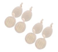 8 Pezzi Luffa Naturale da Doccia Esfoliante per Corpo e Schiena | Design Sospeso, Facile da Riporre e Sostituire, Beige Naturale, per Doccia e Uso Spa Domestico