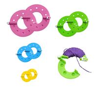 8 Pezzi Macchina Pompon, Strumenti Per La Produzione Di Pompon, Strumenti Per Maglieria Pompon, Maglieria Pompon, Pompon Fatti A Mano Fai Da Te, 4 Taglie (3.5/5.5/7 E 9 Cm) (Colore casuale)